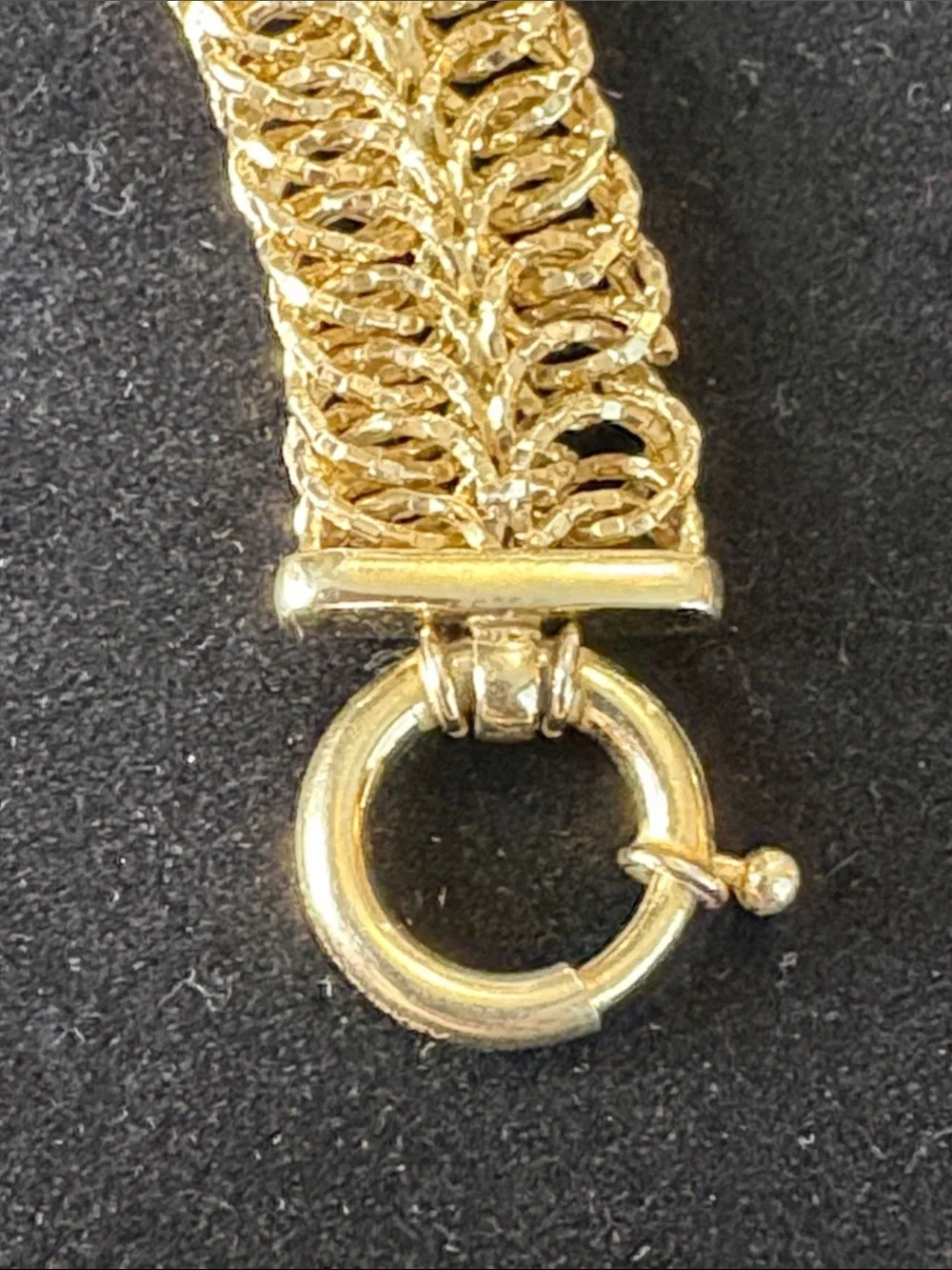 Gold-Tone Woven Chain Bracelet - Unbranded 925?